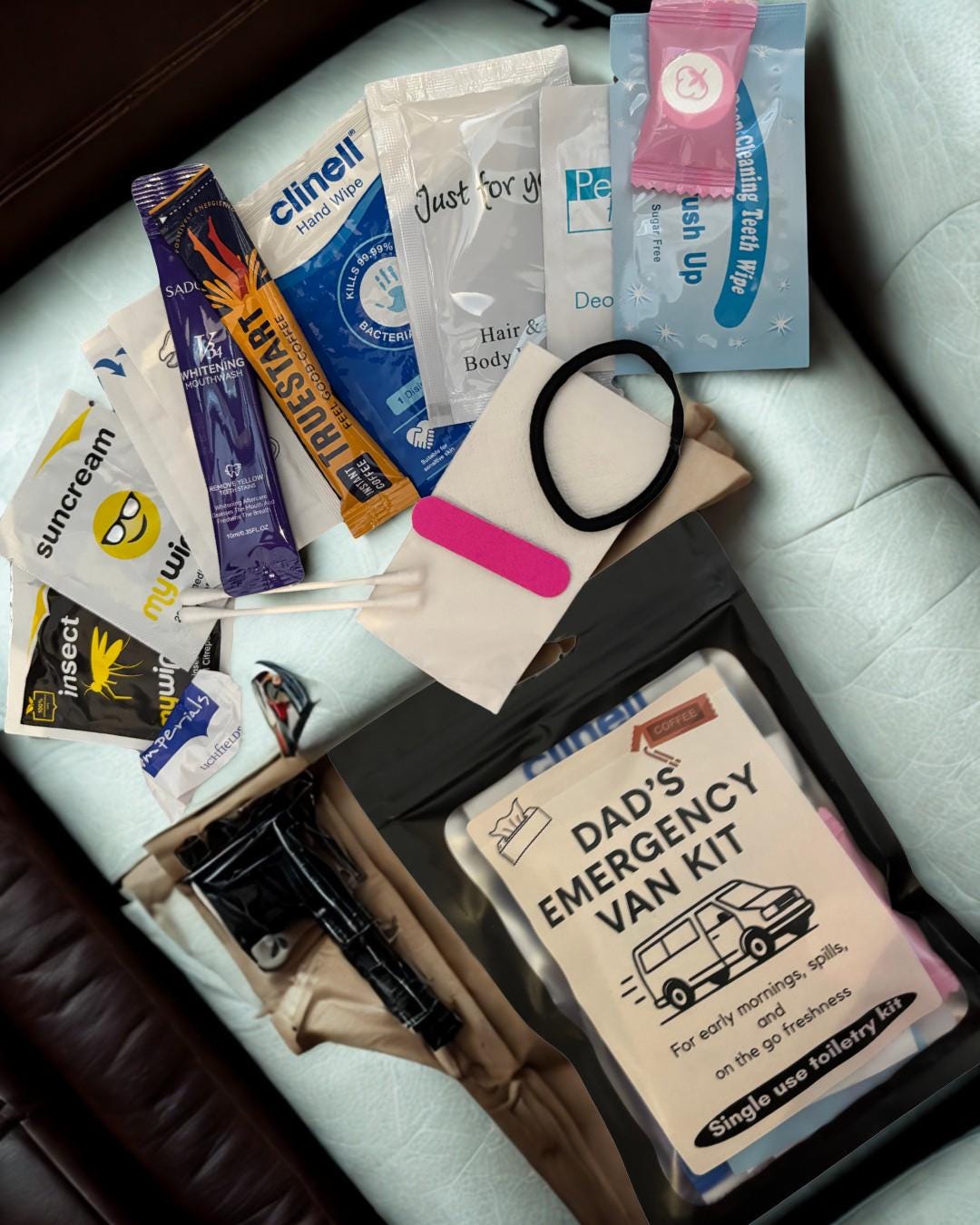Dad's Van Emergency Kit: Funny Hygiene Pack for Road Trips
