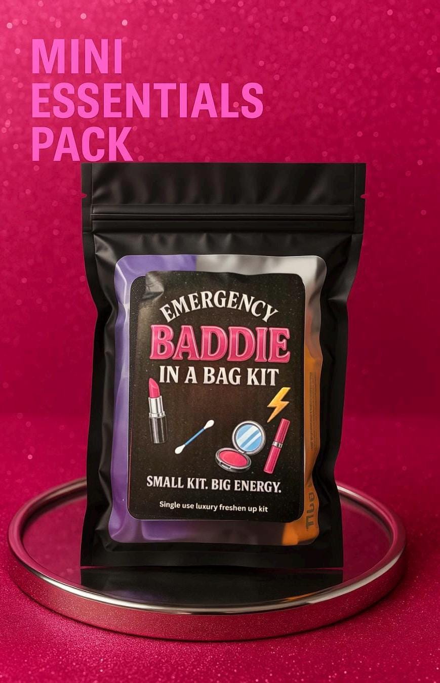 Emergency Baddie in a Bag Kit | Teen Girl Gift | Mini Essentials Survival Pack | Prom, Hen Party, Glow Up Kit | Self-Care Pouch