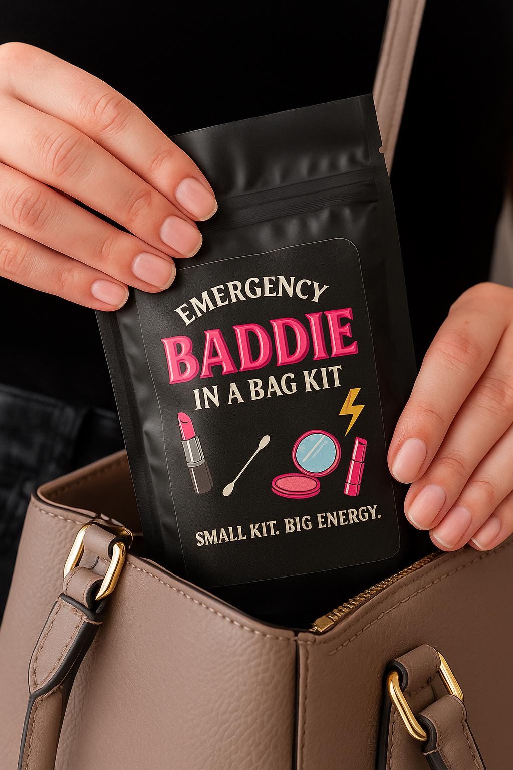 Emergency Baddie in a Bag Kit | Teen Girl Gift | Mini Essentials Survival Pack | Prom, Hen Party, Glow Up Kit | Self-Care Pouch