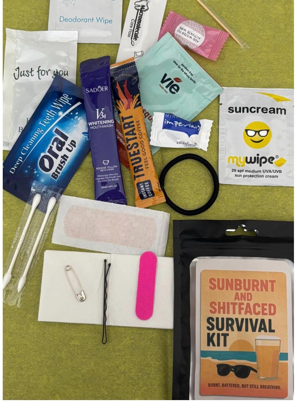 Hangover Recovery Kit | Festival Survival Kit | Beach Holiday Essentials Pack | Stag Do Party Favours | Funny Travel Gift