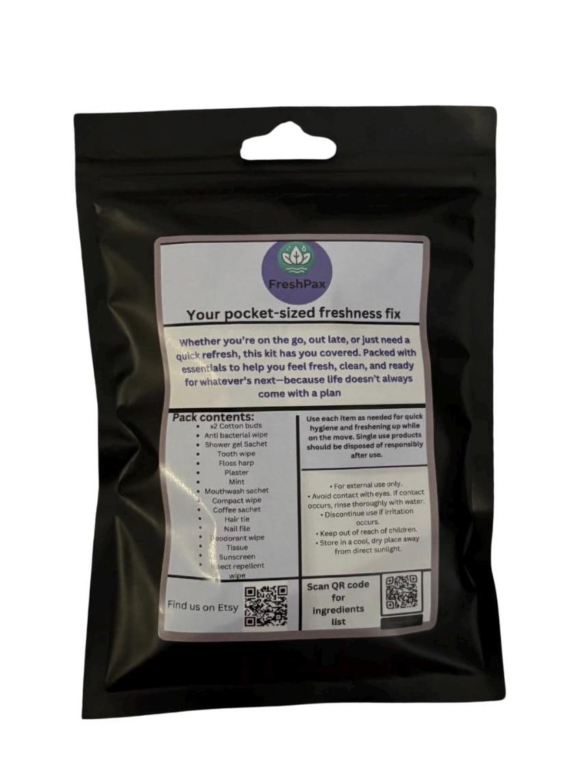 Festival Fresh Kit – Funny Festival Survival Pack | Travel-Size Toiletry Essentials | One-Use Hygiene Kit for Camping, Gigs & Parties