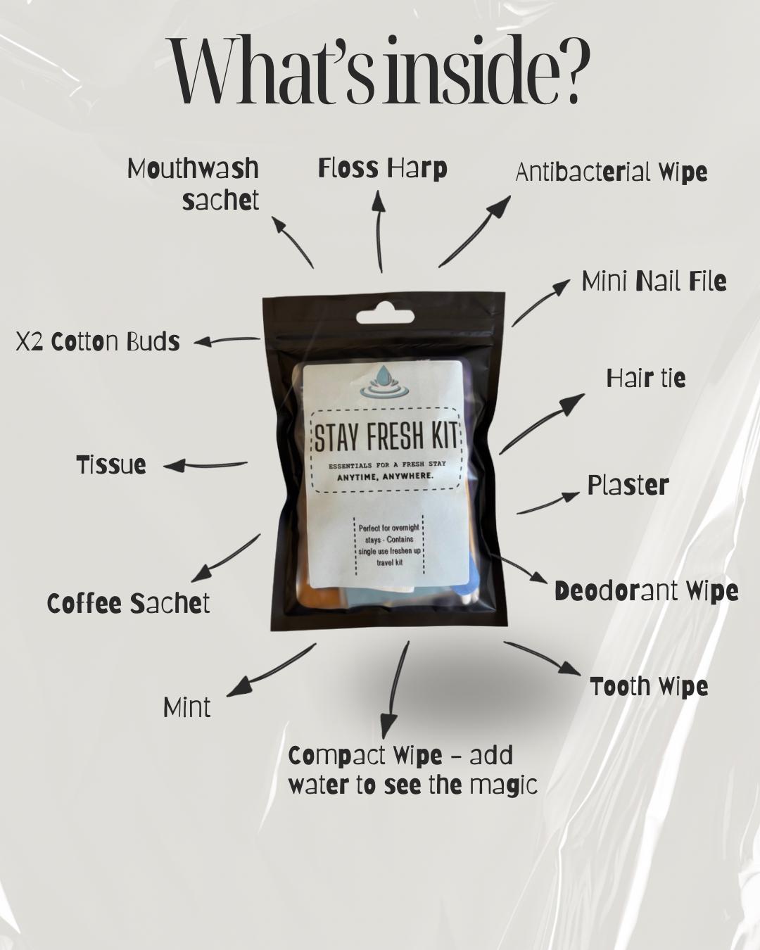 Travel Freshen-Up Kit: Single-Use Hygiene Essentials