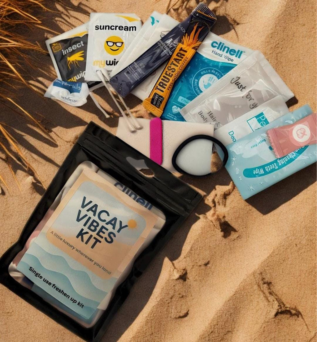 Travel Toiletry Kit – Holiday Hygiene Essentials | Mini Vacation Freshen-Up Pack for Flights & Getaways