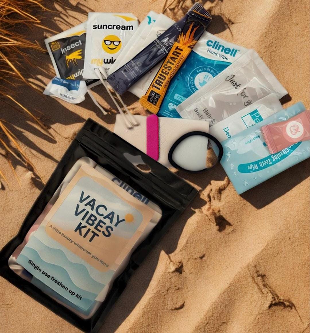 Travel Toiletry Kit – Holiday Hygiene Essentials | Mini Vacation Freshen-Up Pack for Flights & Getaways