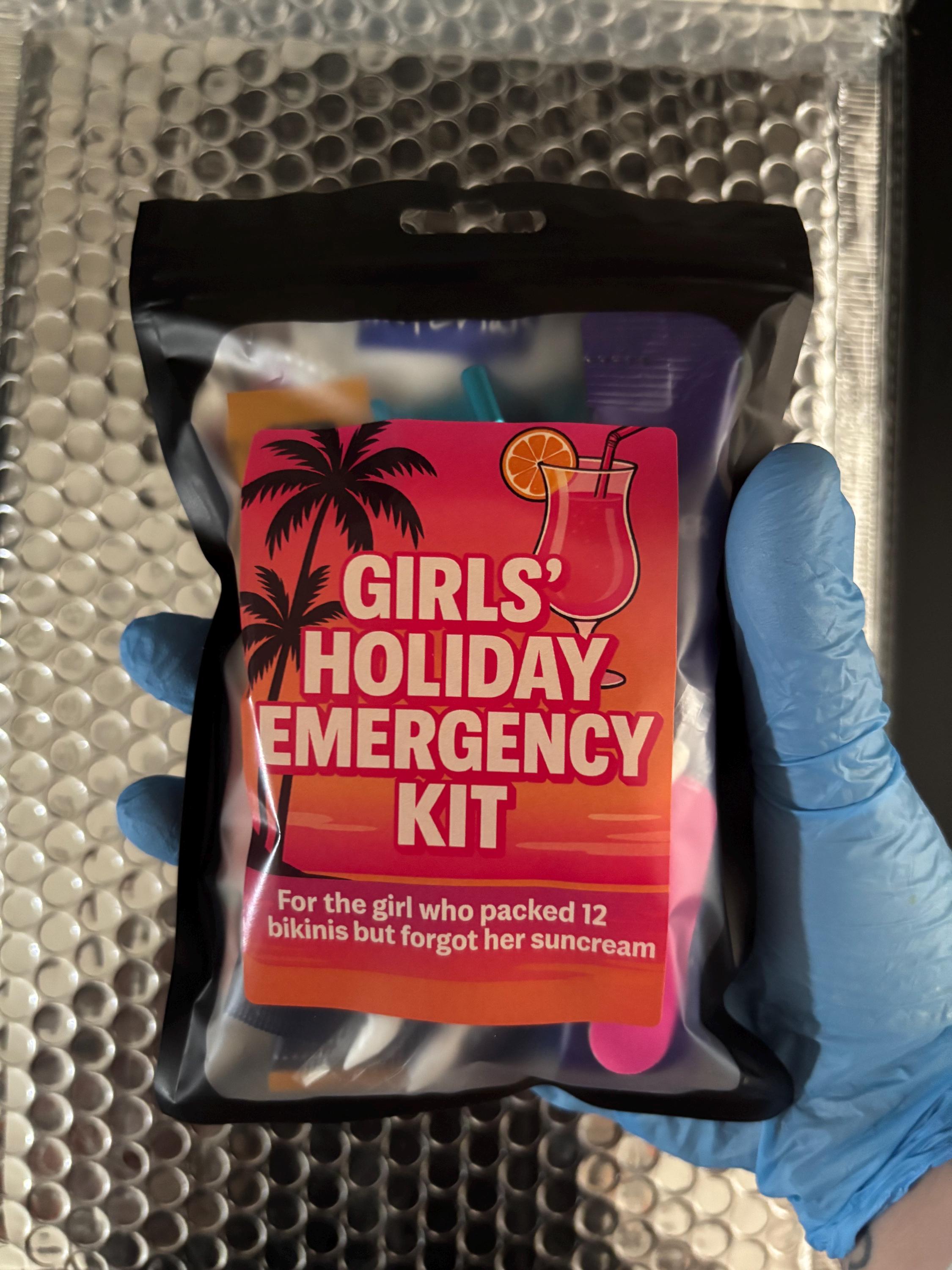 Girls Trip Emergency Kit: Funny Travel Essentials Bag, Hen Party Favor