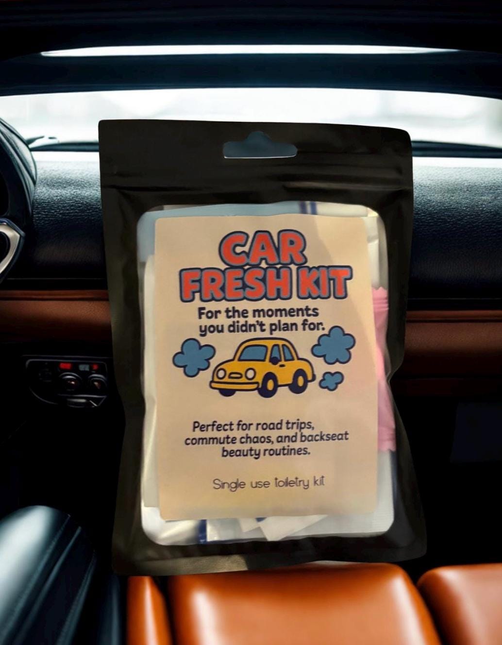 Car Fresh Kit: Glovebox Emergency Toiletry Pack - Road Trip Essentials